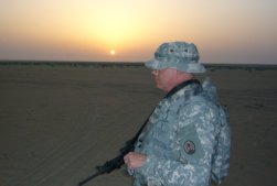 Sunrise over the Kuwait Army training area.