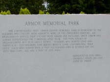 Sign at the entry to the memorial park, outside the museum.
