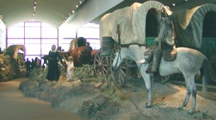 The dioramas are the focal point of the interpretive center.
