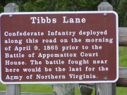Sign pointing out the confederate infantry position.