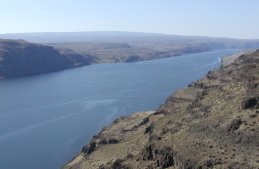 Here is a view of the Columbia River where I-90 crosses it on the east side of the mountains.