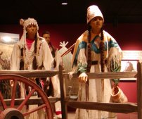 Walla Walla indian diorama in the museum of Whitman Mission.