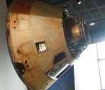 The actual Apollo 13 capsule that was so nearly a disastor for the moon landing program.