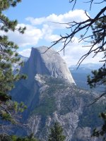 Half Dome is one of the best known of the huge rocks in the park.