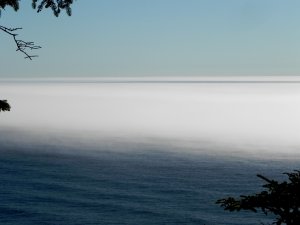 Here we see a typical marine layer moving inland to the beach.