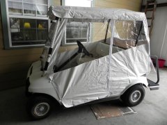 The new golf cart is now ready for bad weather!