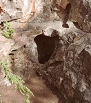 The natural entrance to the cave is only about 10" by 18" in size.