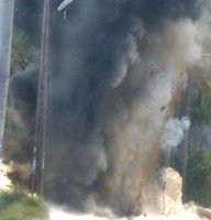 A large explosion as the IED is destroyed!
