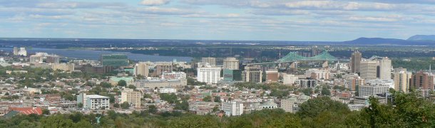 The skyline of modern Montreal.