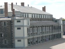 The old barracks building has museums and restored rooms in it.
