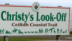 This sign welcomes you to the Ceilidh Trail.