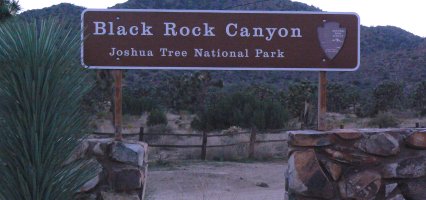 Entry to Black Rock Canyon, Joshua Tree National Park.