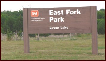 The sign at the entry to East Fork Park.
