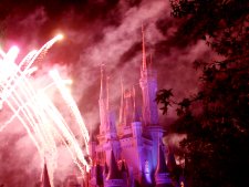 Magic Kingdom's closing show uses the castle as a backdrop.
