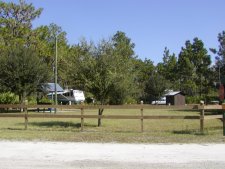 This is a view of the five site campground located behind the check station.