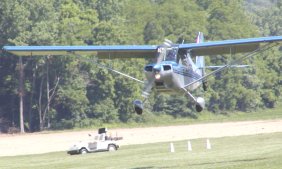Pilots always make a low pass over the field to chase the deer from the runway before landing.