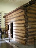 The cabin where President Lincoln was born.