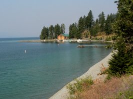 We passed along the side of Flathead Lake in route to the park.