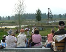 An evening progam held in the refuge amphitheater.
