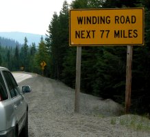 This sign is located just over the top of Lolo Pass.