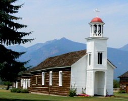 St. Mary's Mission Church, first white establishment in Montana.