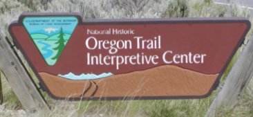 This is the sign that directs you to the interpretive center.