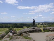 This is the view from Little Round Top, the position held by Union troops in the last action of the engagement.
