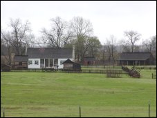 House and reconstructed buildings of Barrington, home of President Anson Jones.