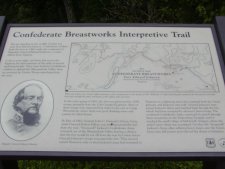 One of the story board signs located around the site.