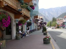 A typical street in Leavenworth, WA..