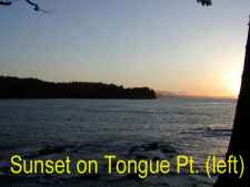 Sunset on Tongue Pt (left)