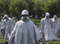 The very striking monument to the Korean War. Click to see a different part of this unusual memorial.