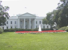 The White House, seen from the National Mall.