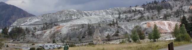 Mammoth Hot Springs has the largest formation of it's kind in the world. (click to see Angel Terrace)
